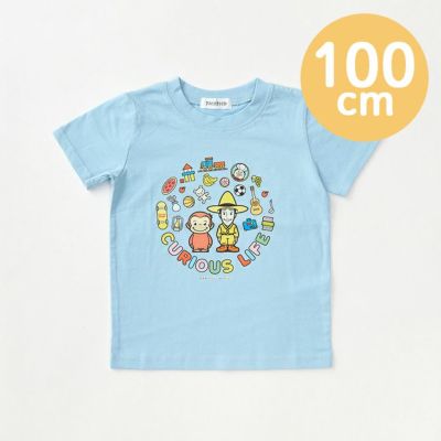 おさるのジョージ】キッズ半袖Tシャツ100cm（サークル/サックス