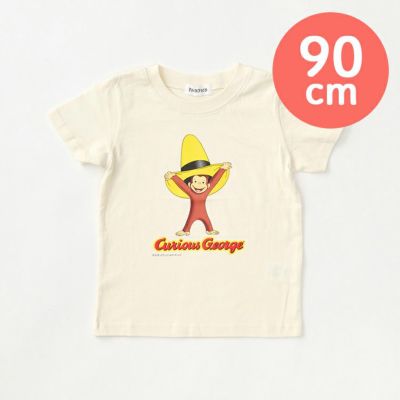 おさるのジョージ】キッズ半袖Tシャツ90cm（帽子/アイボリー）TN8869 