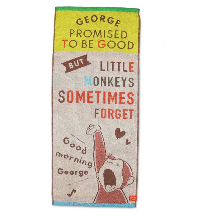 おさるのジョージ】フェイスタオル（カラフルリトルモンキー